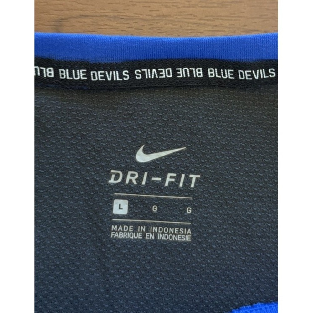 Nike Duke Blue Devils University Long Sleeve Shirt NCAA Black Men's Size Large L - Picture 3 of 12